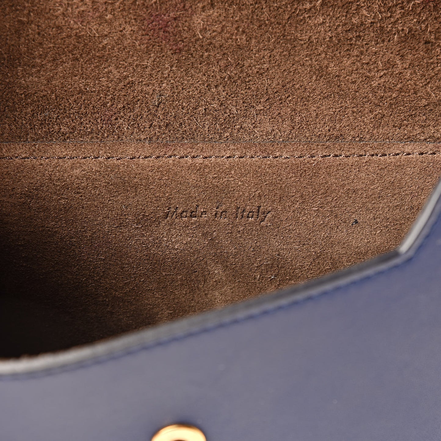 Smooth Calfskin Tie Knot Companion Pouch Dark Indigo