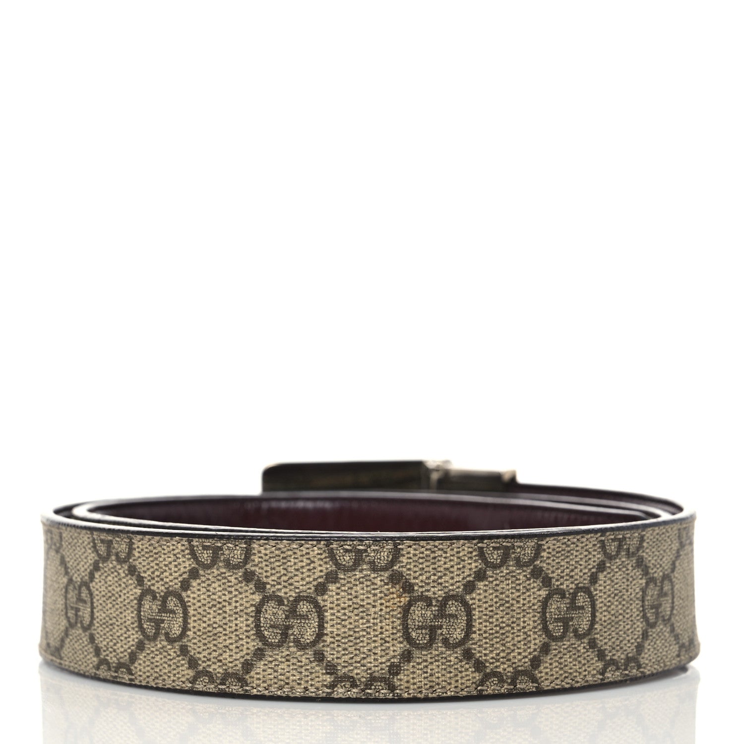Gucci GG Supreme Monogram Reversible Belt 90 36 Brown 3 of 8