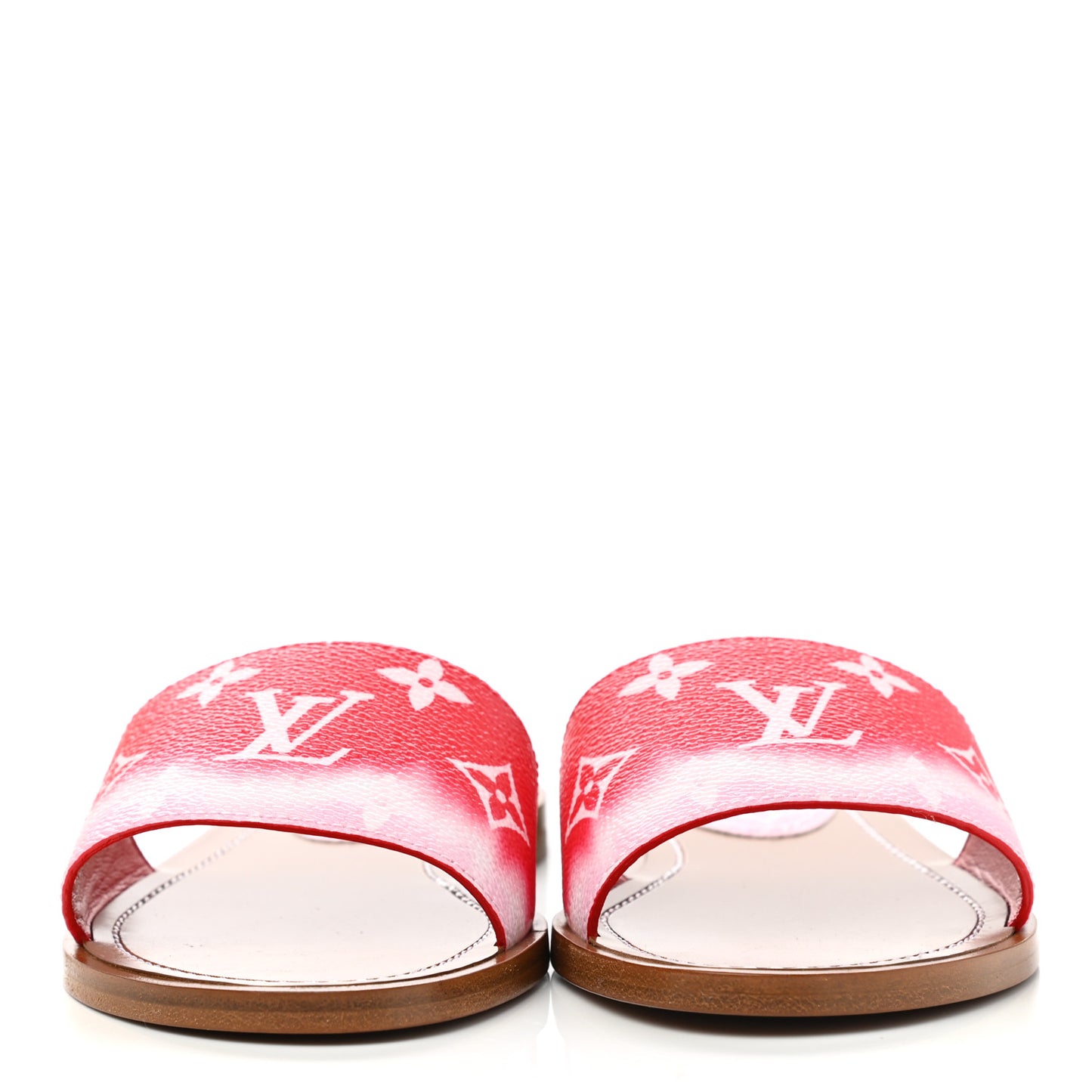 Monogram Escale Lock It Flat Mule 36 Rouge