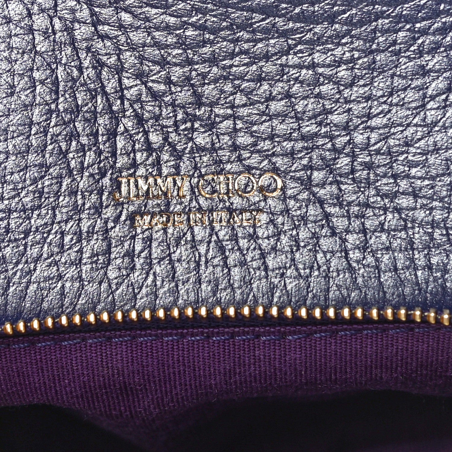 Jimmy Choo Metallic Calfskin Crossbody Bag Purple 6 of 12