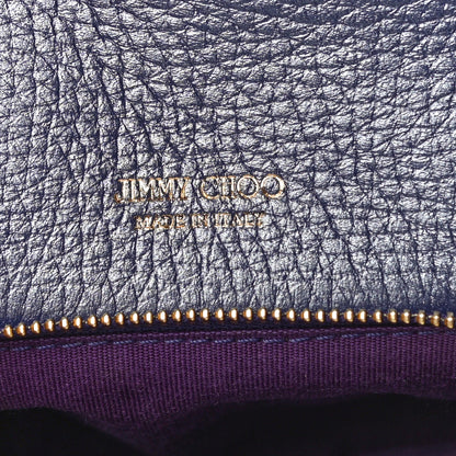 Jimmy Choo Metallic Calfskin Crossbody Bag Purple 6 of 12