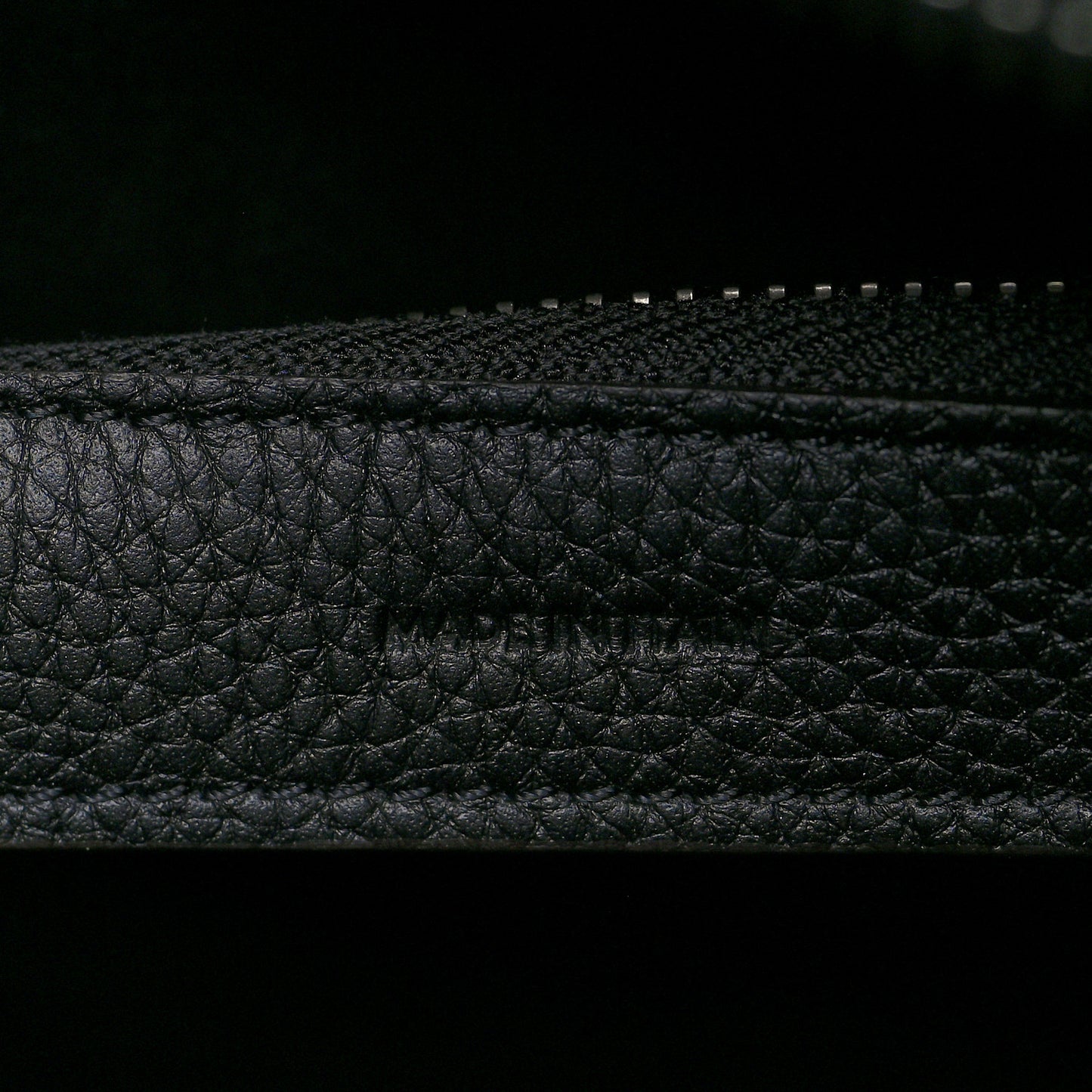 Drummed Calfskin Mini Luggage Black