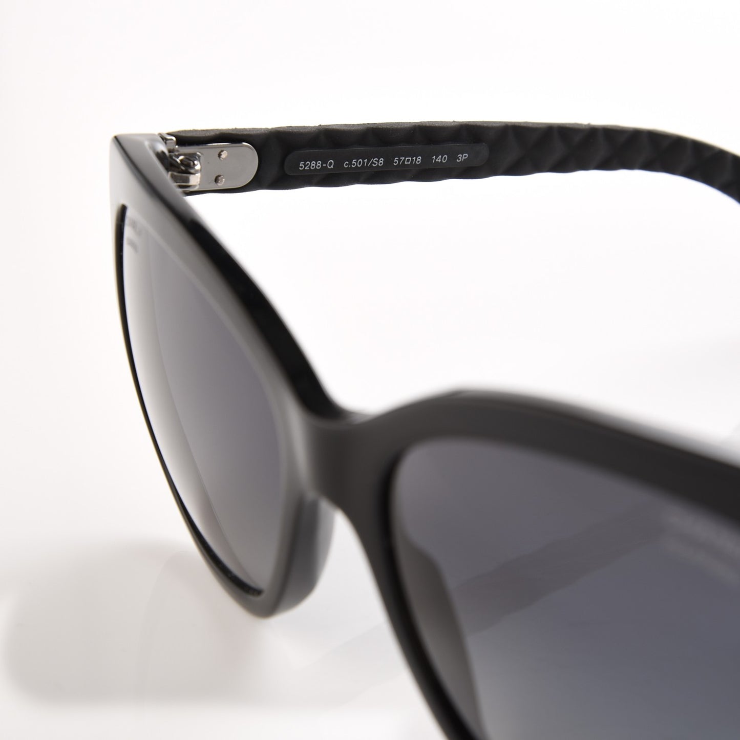 Acetate Quilted Polarized Butterfly CC Sunglasses 5288-Q Black