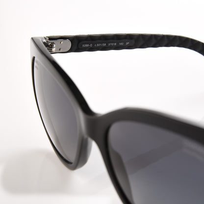 Chanel Acetate Quilted Polarized Butterfly CC Sunglasses 5288-Q Black 6 of 8