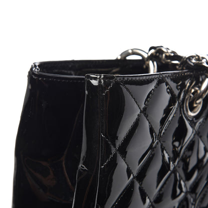 Chanel Patent Quilted Grand Shopping Tote GST Black 11 of 11