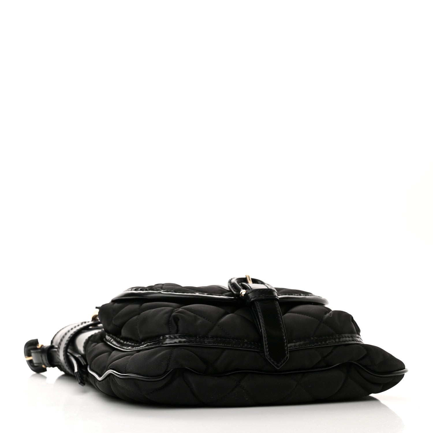 Burberry Nylon Calfskin Quilted Crossbody Bag Black 4 of 11
