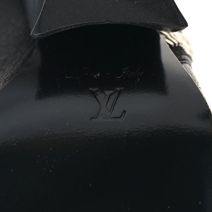 Louis Vuitton Calfskin Monogram Patti Wedge Half Boots 40 Black 9 of 12