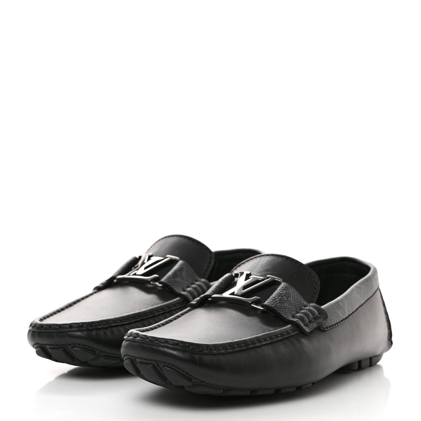 Calfskin Monogram Mens Monte Carlo Mocassin Loafers 8.5 Black