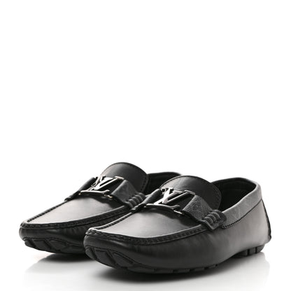 Louis Vuitton Calfskin Monogram Mens Monte Carlo Mocassin Loafers 8.5 Black 3 of 8