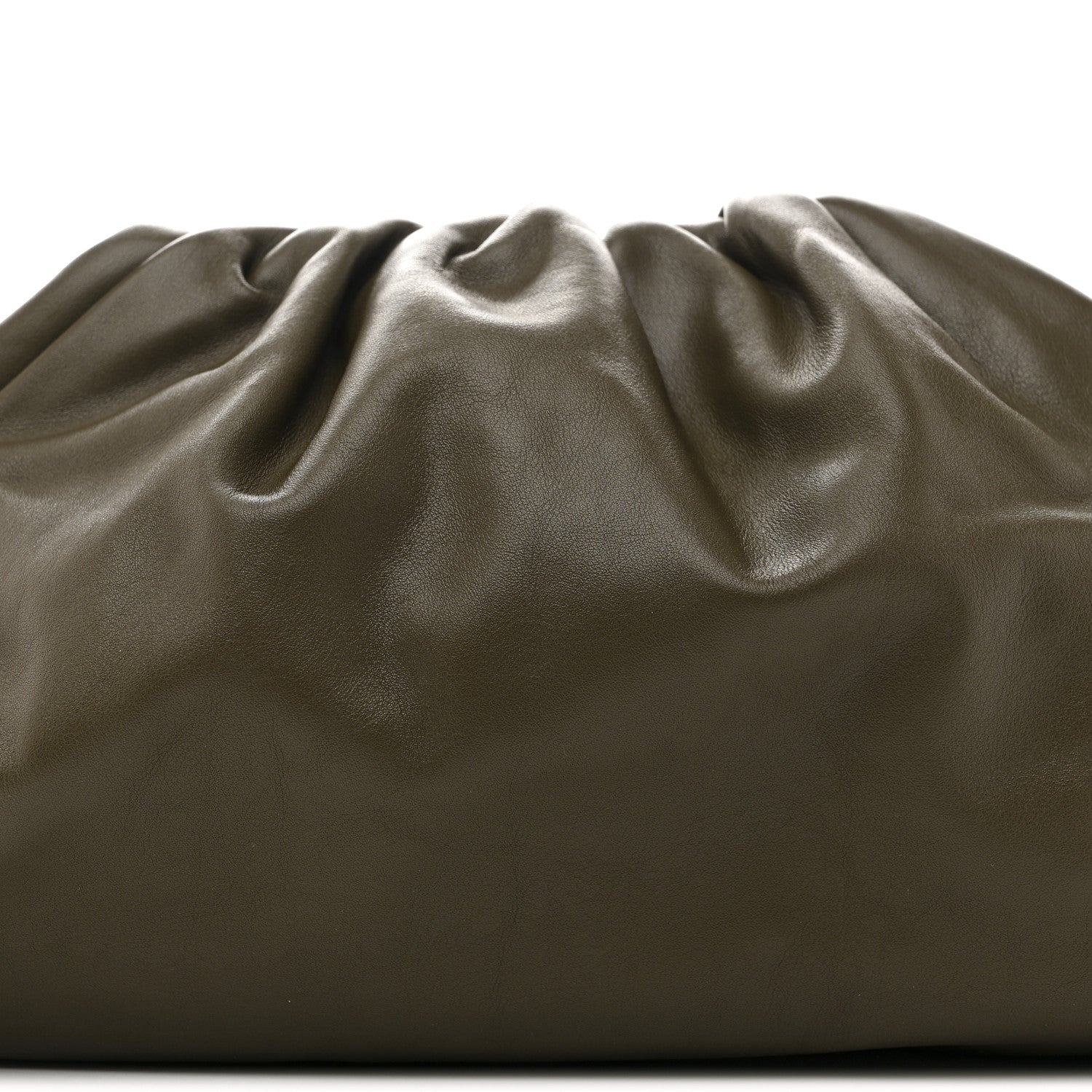 Bottega Veneta Smooth Butter Calf The Pouch Oversized Clutch Kaki Fondent 8 of 10