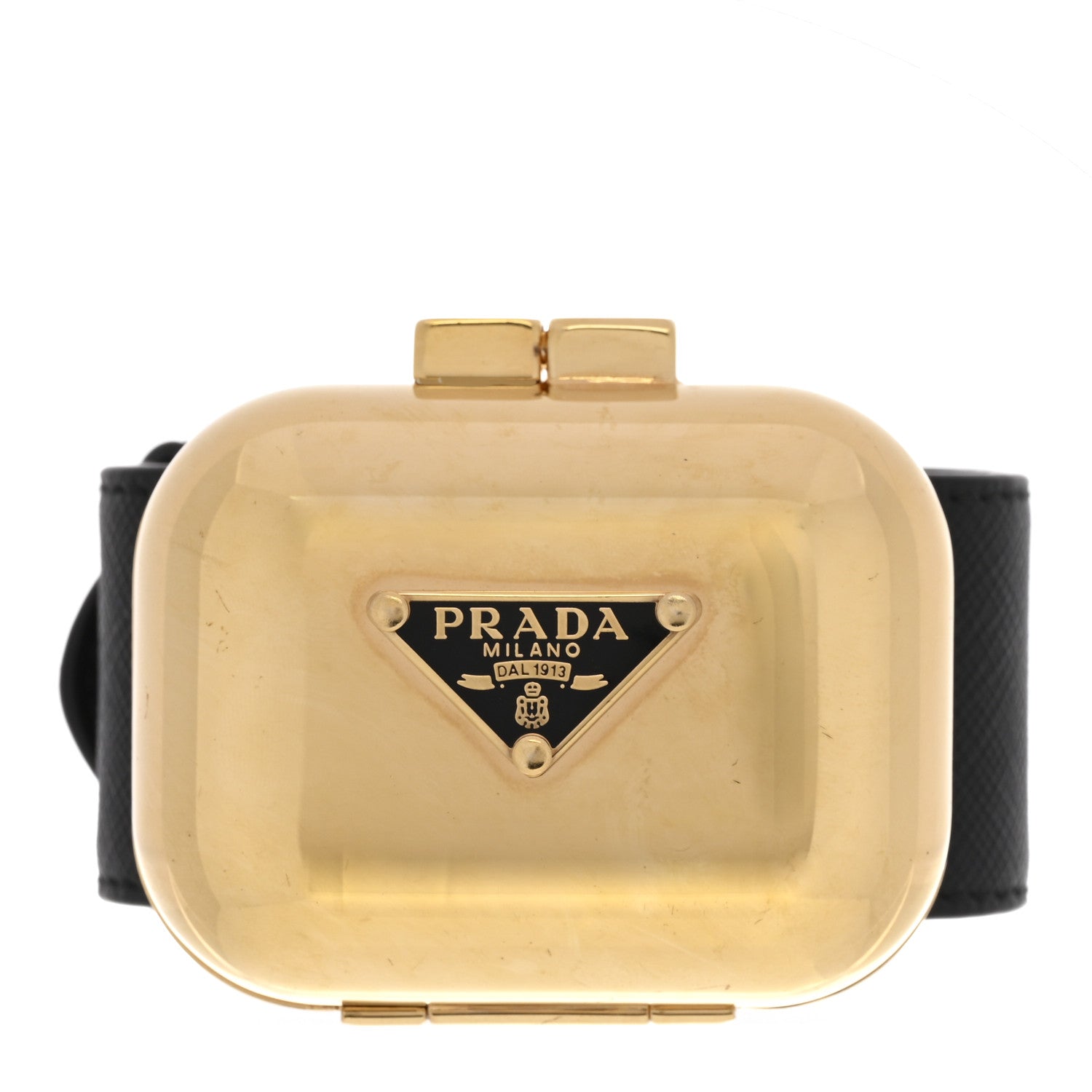 Prada Saffiano Metal Wrist Case M Gold 1 of 10