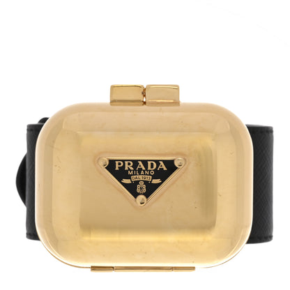 Prada Saffiano Metal Wrist Case M Gold 1 of 10