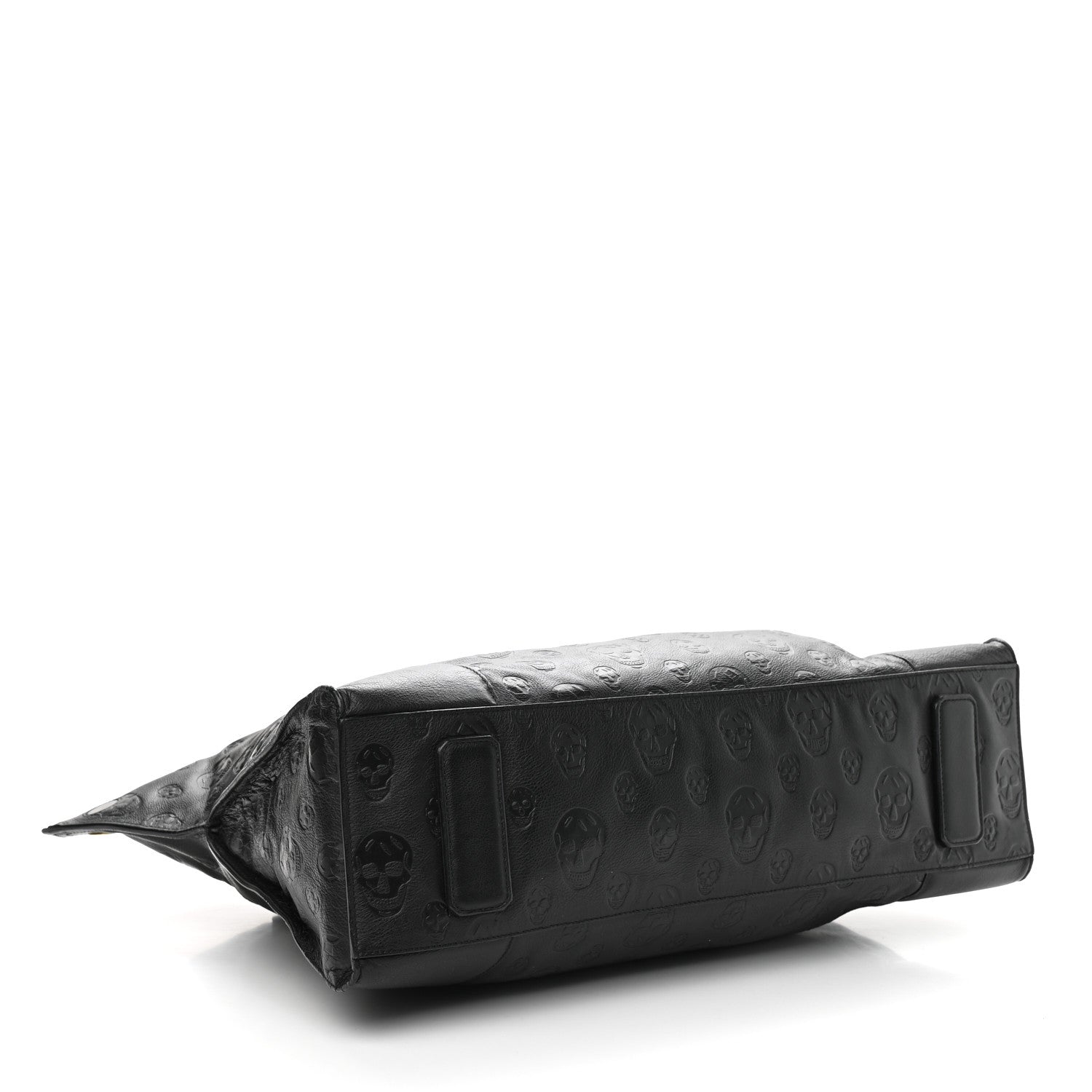 Alexander McQueen Calfskin Skull Embossed De Manta Tote Black 4 of 9