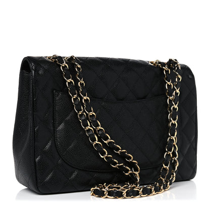 Chanel Caviar Quilted Jumbo Single Flap Black 3 of 13