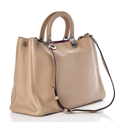 Christian Dior Smooth Calfskin Large Diorissimo Tote Beige Fuchsia 5 of 13