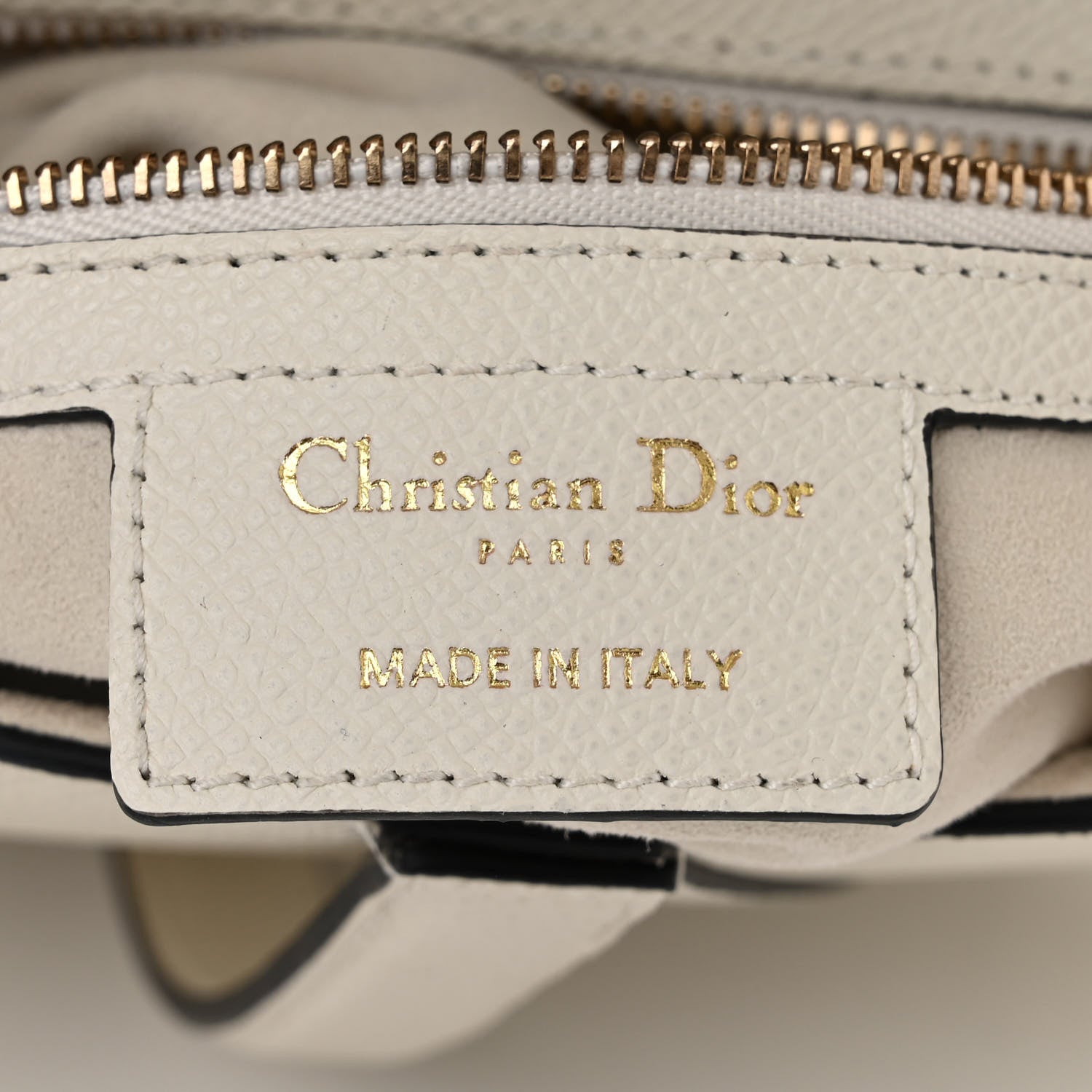 Christian Dior Grained Calfskin Saddle Bag With Strap Latte 6 of 11