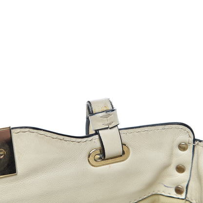 Valentino Garavani Vitello Small Rockstud Tote Ivory 17 of 35
