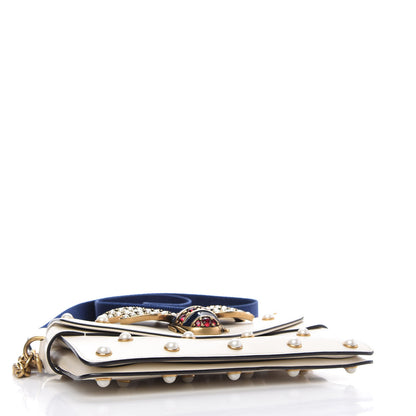 Gucci Nappa Pearl Studded Mini Queen Margaret Broadway Shoulder Bag Mystic White 4 of 10