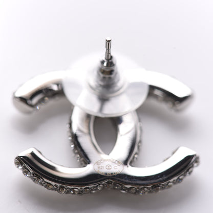 Chanel Crystal CC Earrings Silver 4 of 5