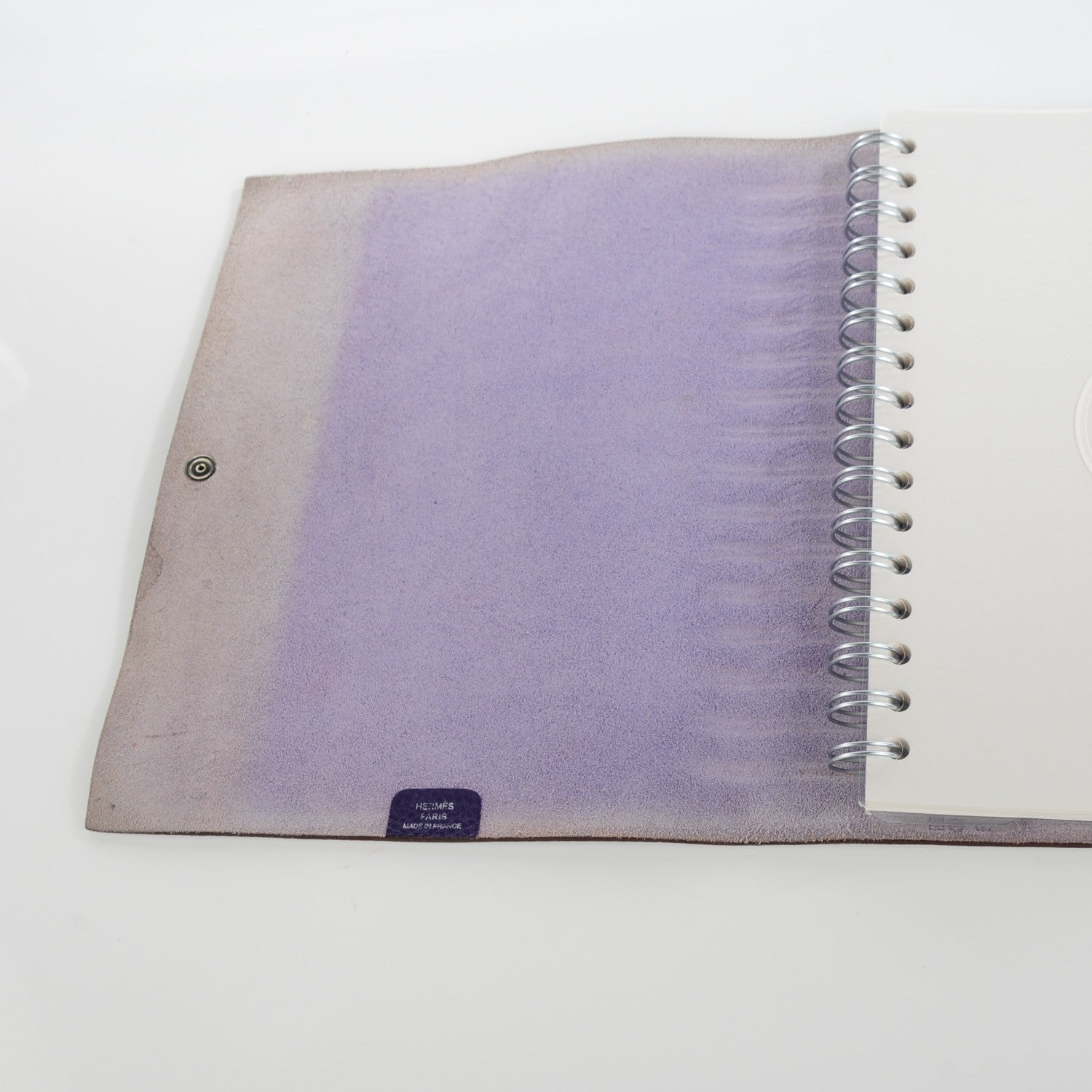 Hermes Taurillon Clemence Ulysse MM Notebook Cover Iris 7 of 10