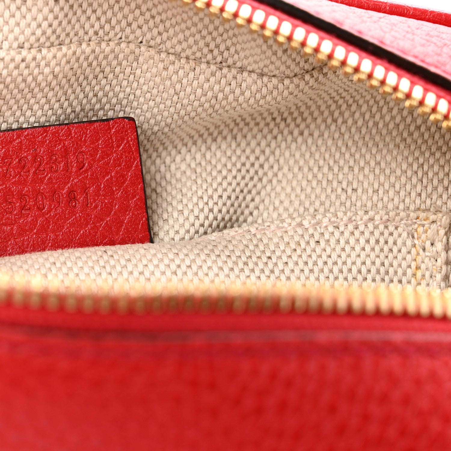 Gucci Pebbled Calfskin Small Soho Disco Bag Vibrant Red 7 of 10