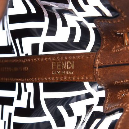 Fendi TPU FF Vitello Aura F is Fendi Grande Mon Tresor Bucket Bag Black Cuoio 7 of 12
