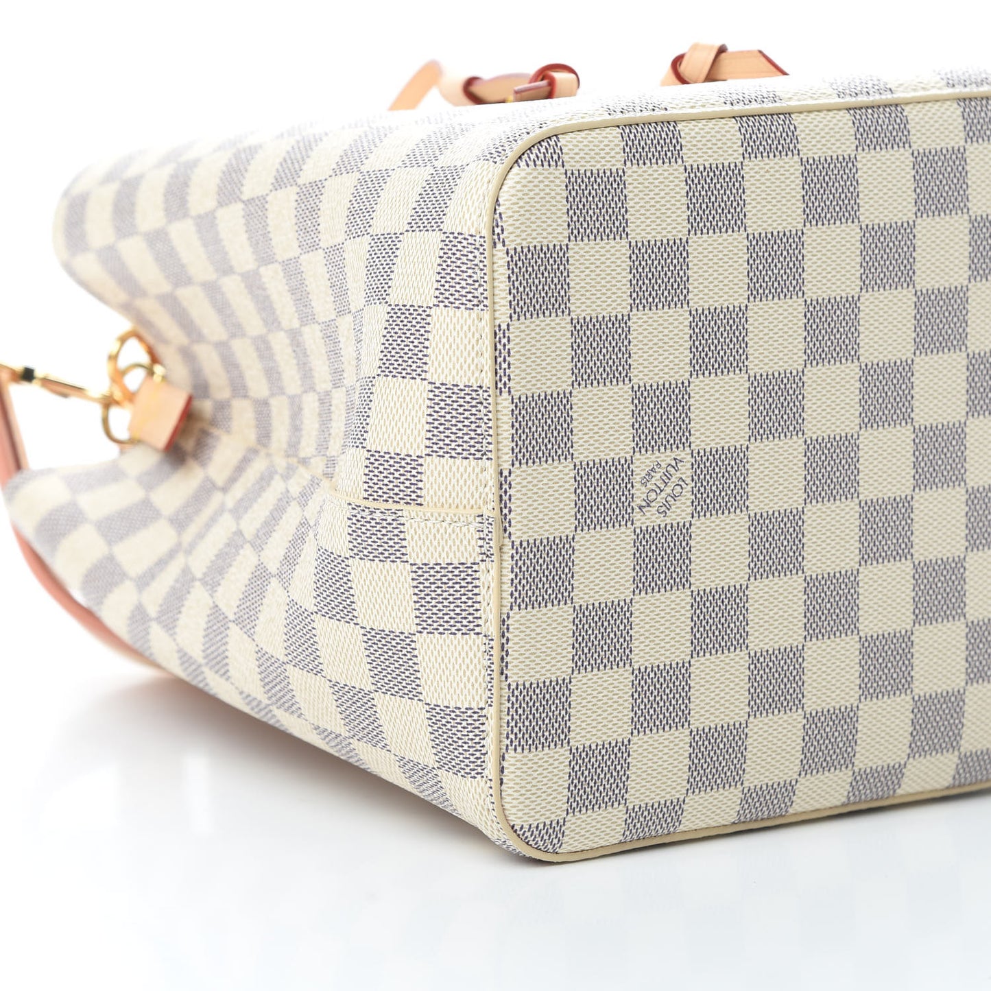 Damier Azur Braided Neonoe MM Peach Cream