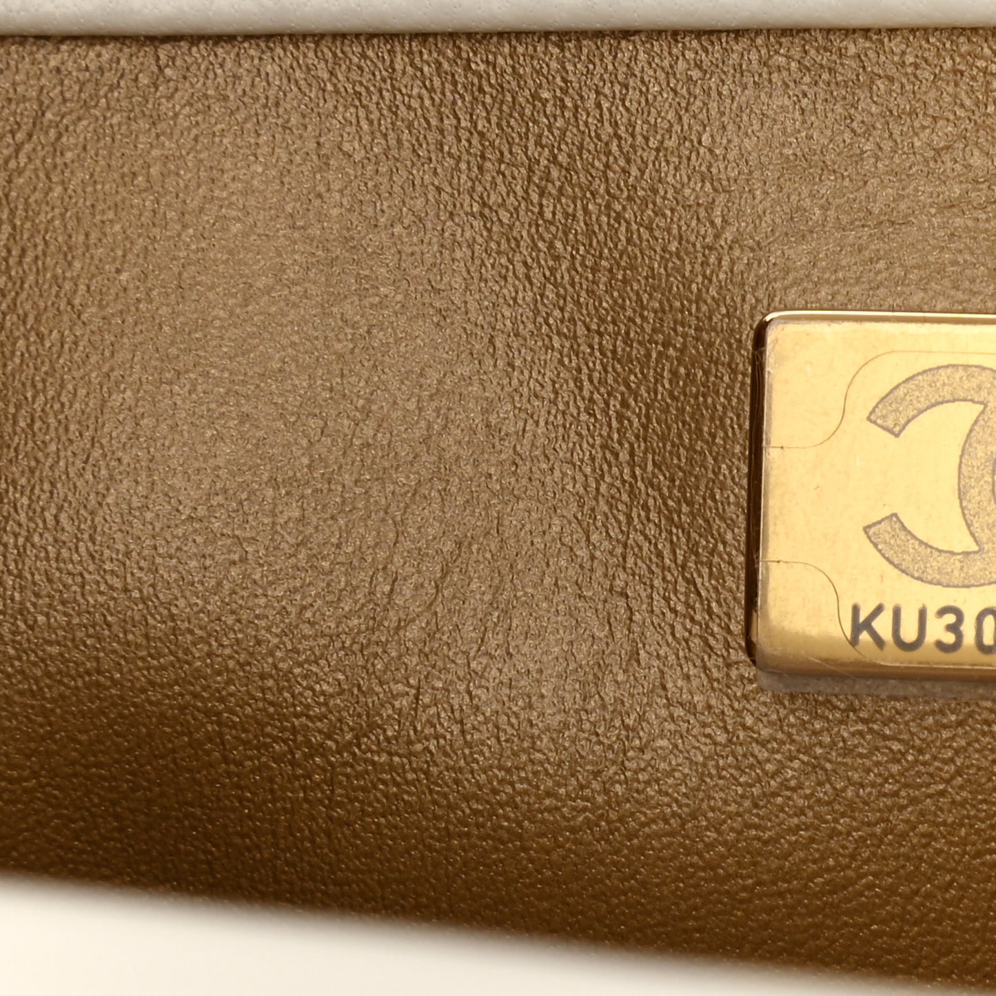 Lambskin Quilted Mini Rectangular Pearl Crush Flap White