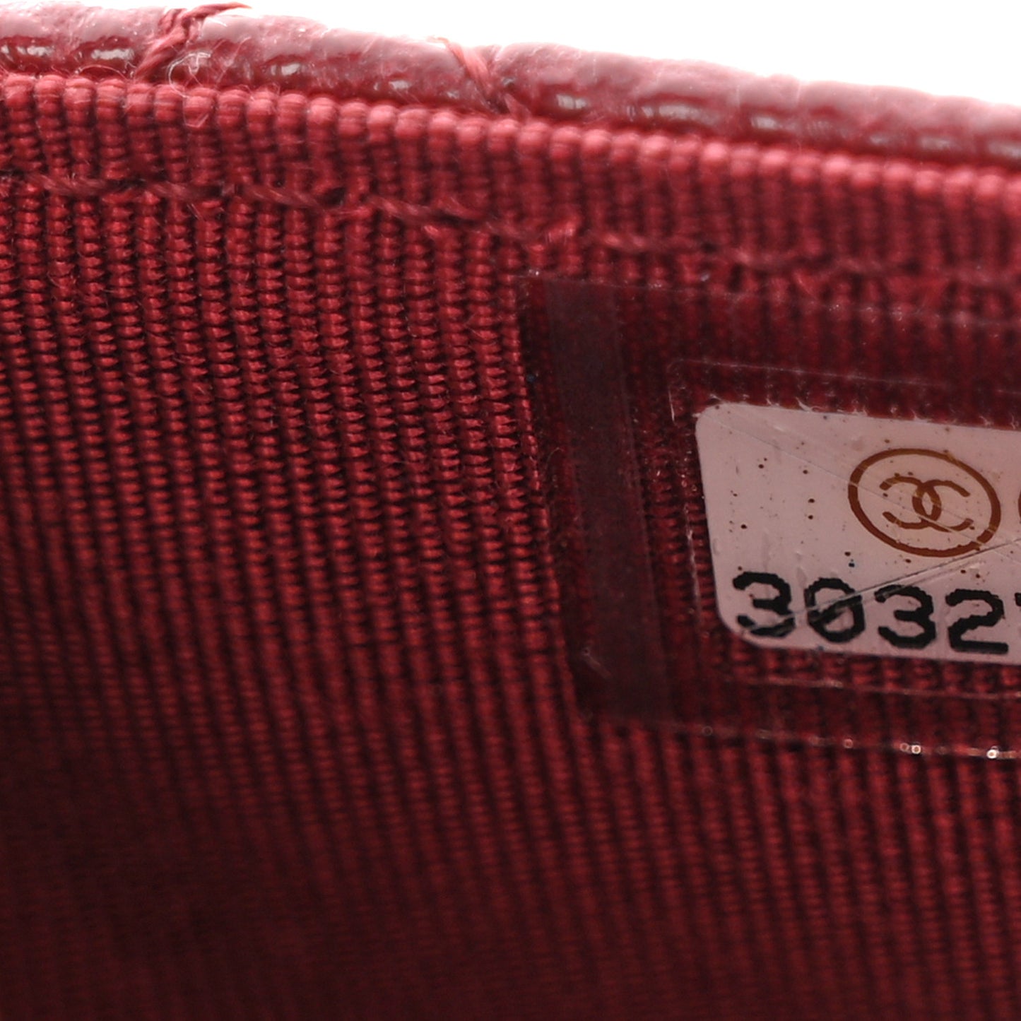 Caviar Quilted Flap Card Holder Wallet Burgundy