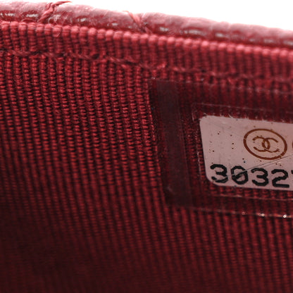 Chanel Caviar Quilted Flap Card Holder Wallet Burgundy 8 of 11