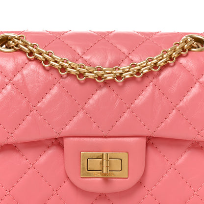Chanel Aged Calfskin Quilted 2.55 Reissue Mini Flap Coral 8 of 11