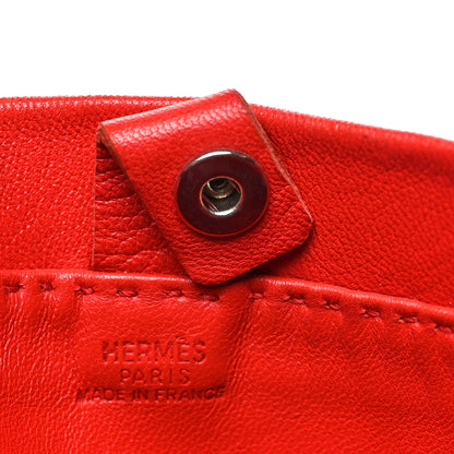 Hermes Lambskin Clou De Selle Pouch Rouge 6 of 11