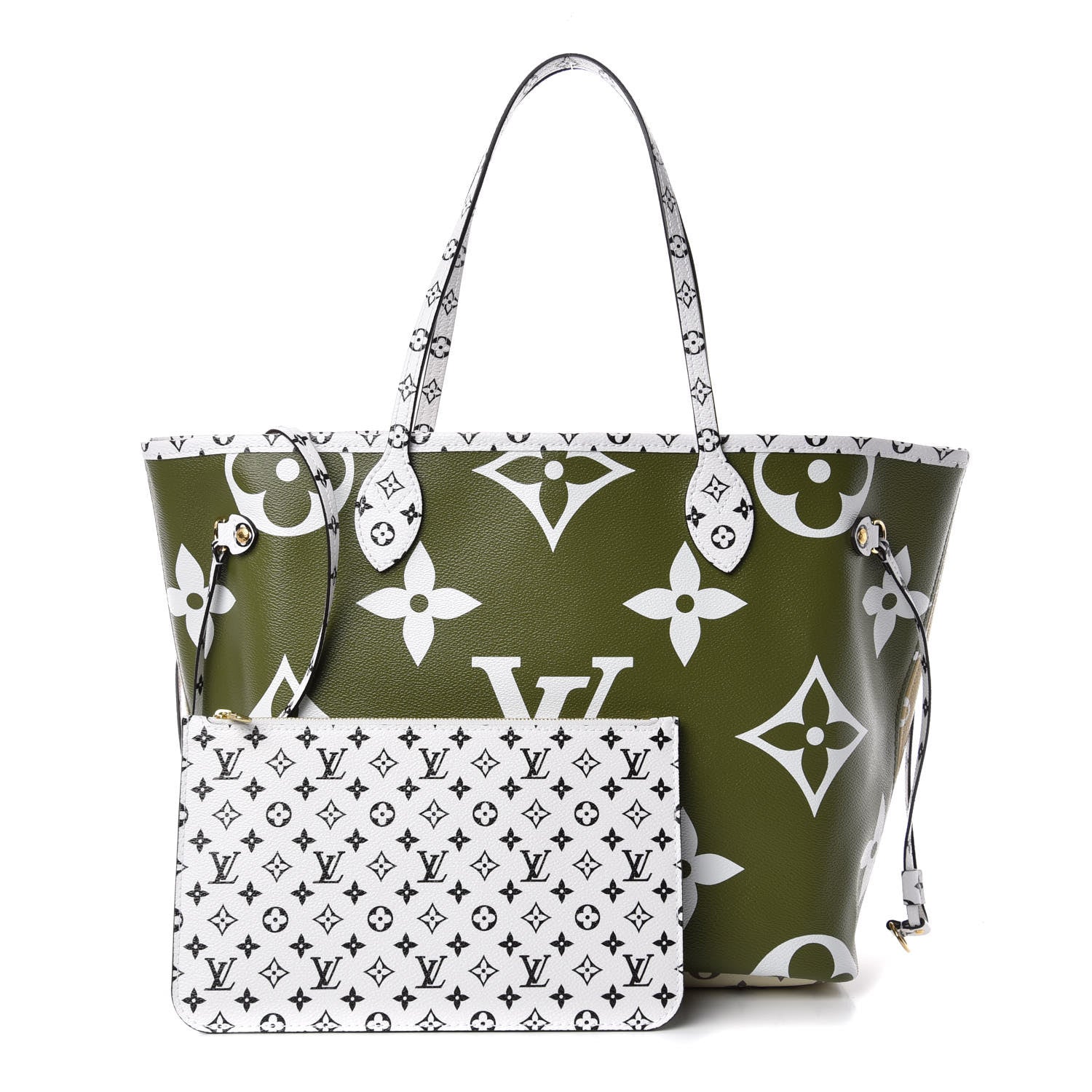 Louis Vuitton Monogram Giant Neverfull MM Kaki 1 of 11