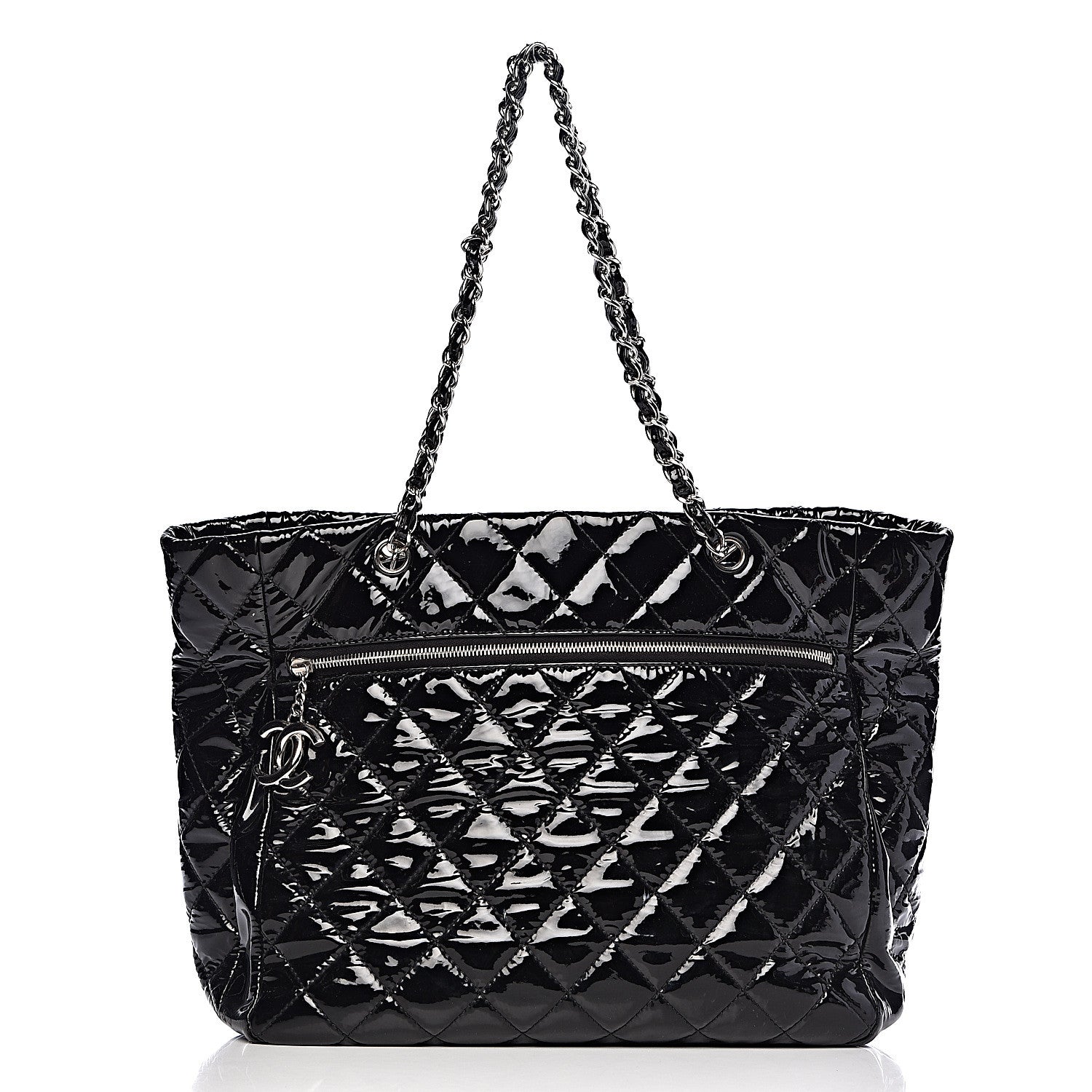 Chanel Patent Quilted Large Chic and Glitter Tote Black 1 of 12
