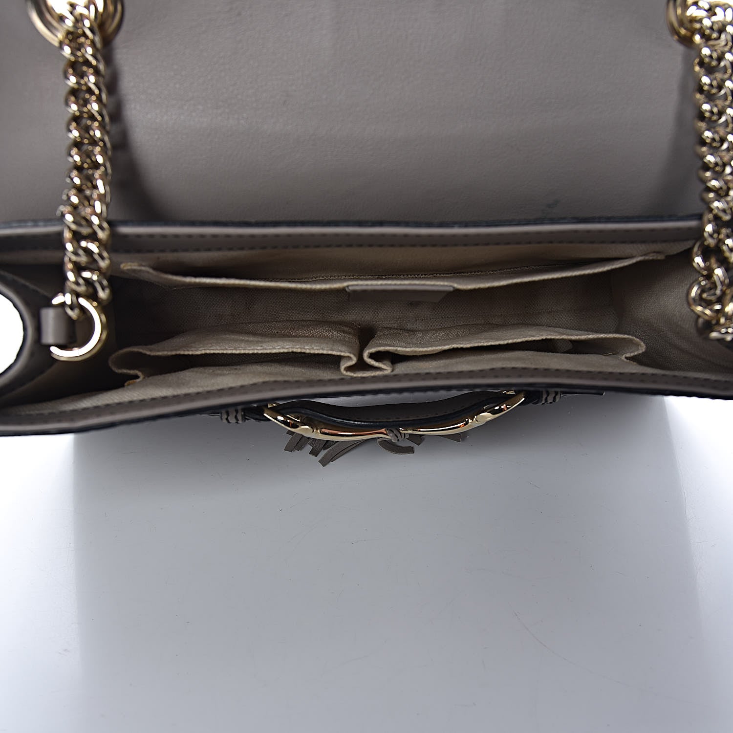 Gucci Soft Guccissima Medium Emily Chain Shoulder Bag Storm Grey 5 of 15