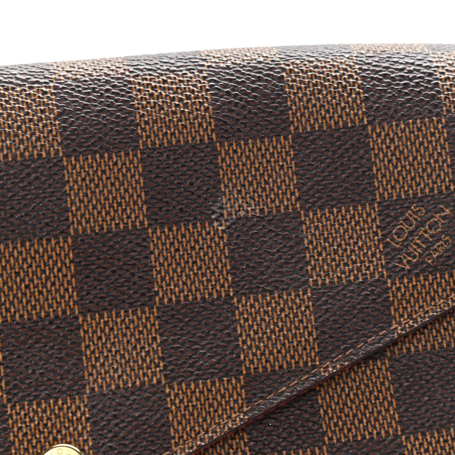 Louis Vuitton Damier Ebene Pochette Felicie Chain Wallet 11 of 12