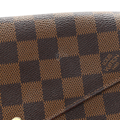 Louis Vuitton Damier Ebene Pochette Felicie Chain Wallet 11 of 12