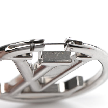 Louis Vuitton Palladium Louise Hoop Earrings Silver 5 of 5