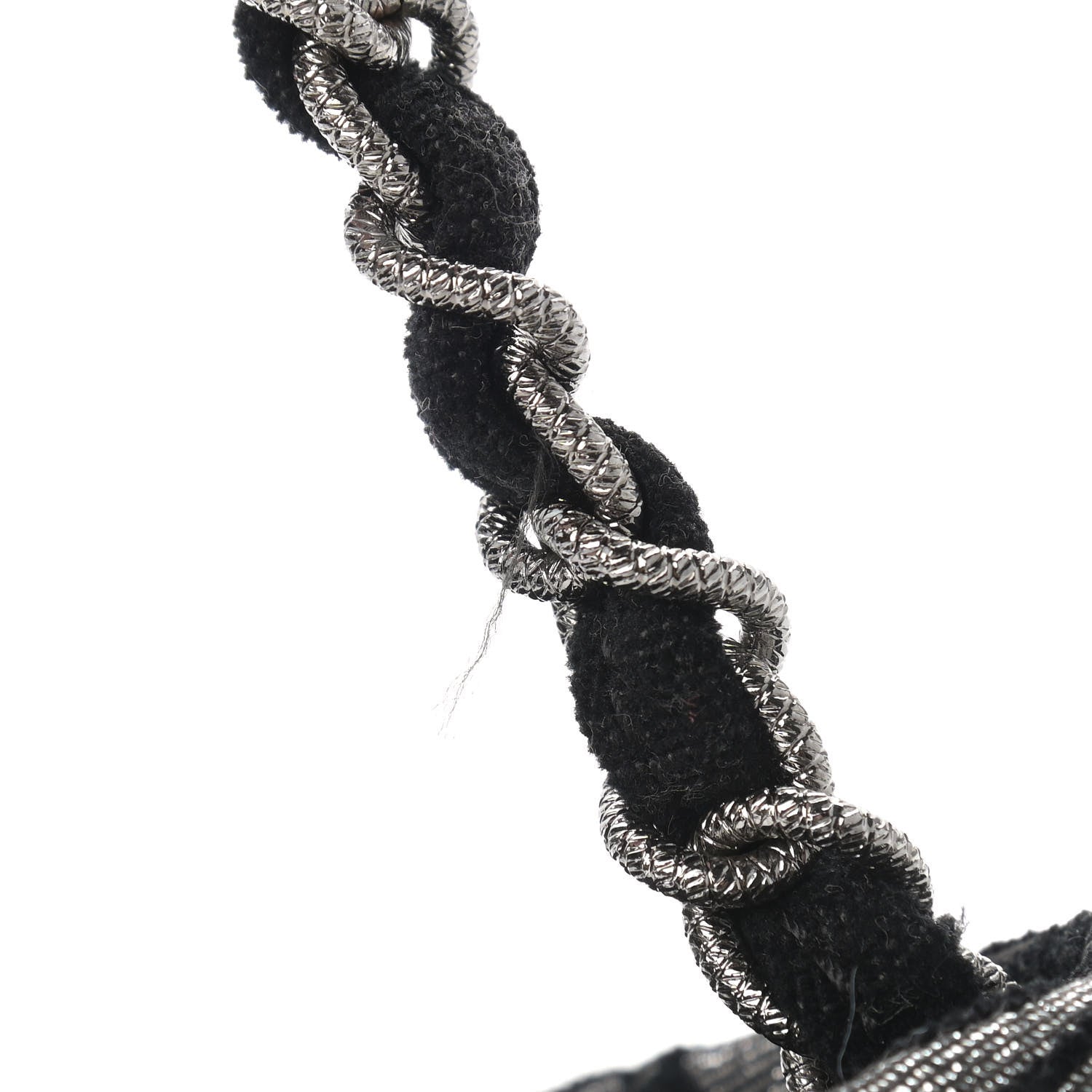 Chanel Metallic Brocade CC Chain Link Small Shoulder Bag Black 10 of 10