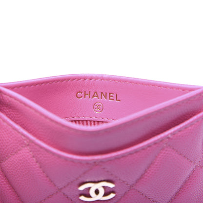 Chanel Caviar Quilted Card Holder Pink 8 of 12