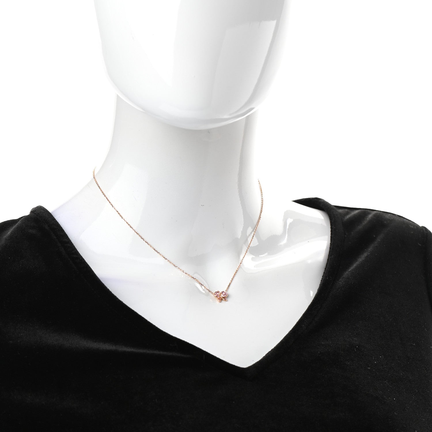 Cartier 18K Pink Gold Diamond Pink Sapphire Caresse D'Orchidees Par Cartier Necklace 2 of 5