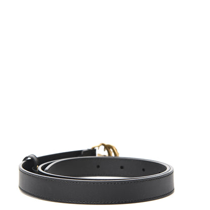 Gucci Moon Calfskin Pearl Double G 20mm Belt 80 32 Black Cream 2 of 6