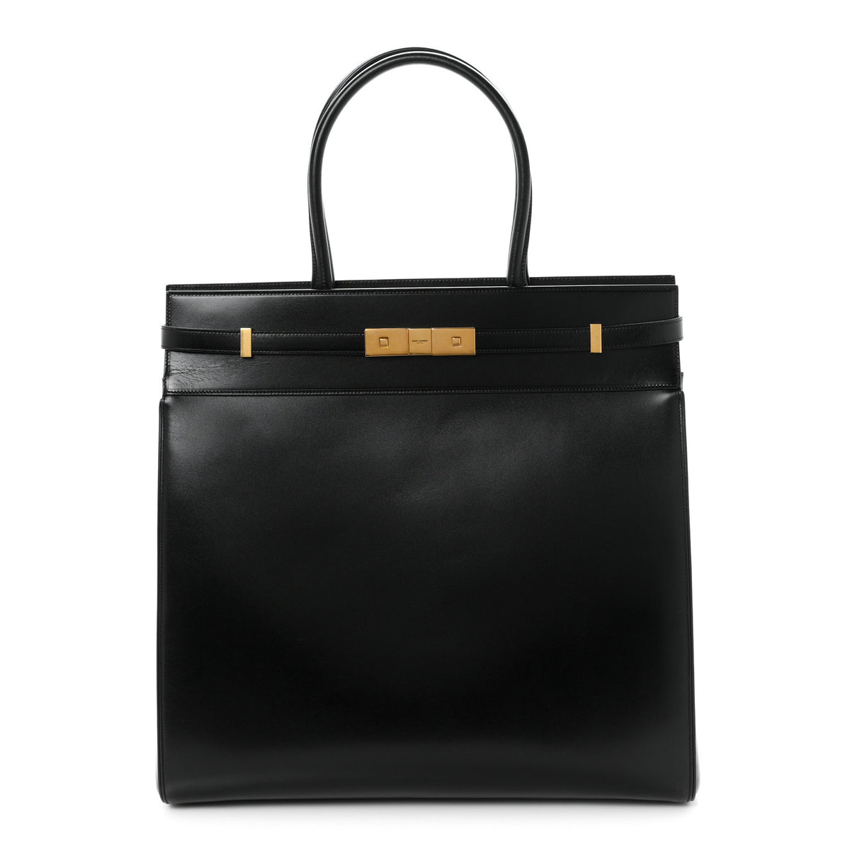 Saint Laurent Smooth Calfskin Manhattan North South Shopper Tote Black 1 of 10