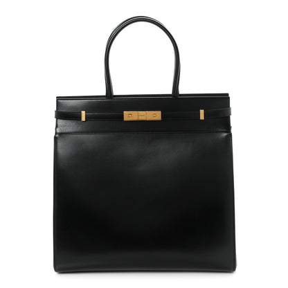 Saint Laurent Smooth Calfskin Manhattan North South Shopper Tote Black 1 of 10