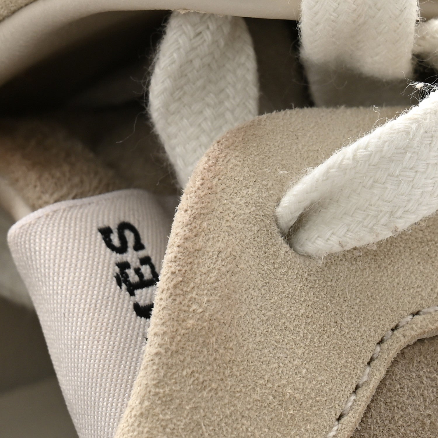 Hermes Suede Goatskin Jet Sneakers 37 Beige Esquisse Glaise