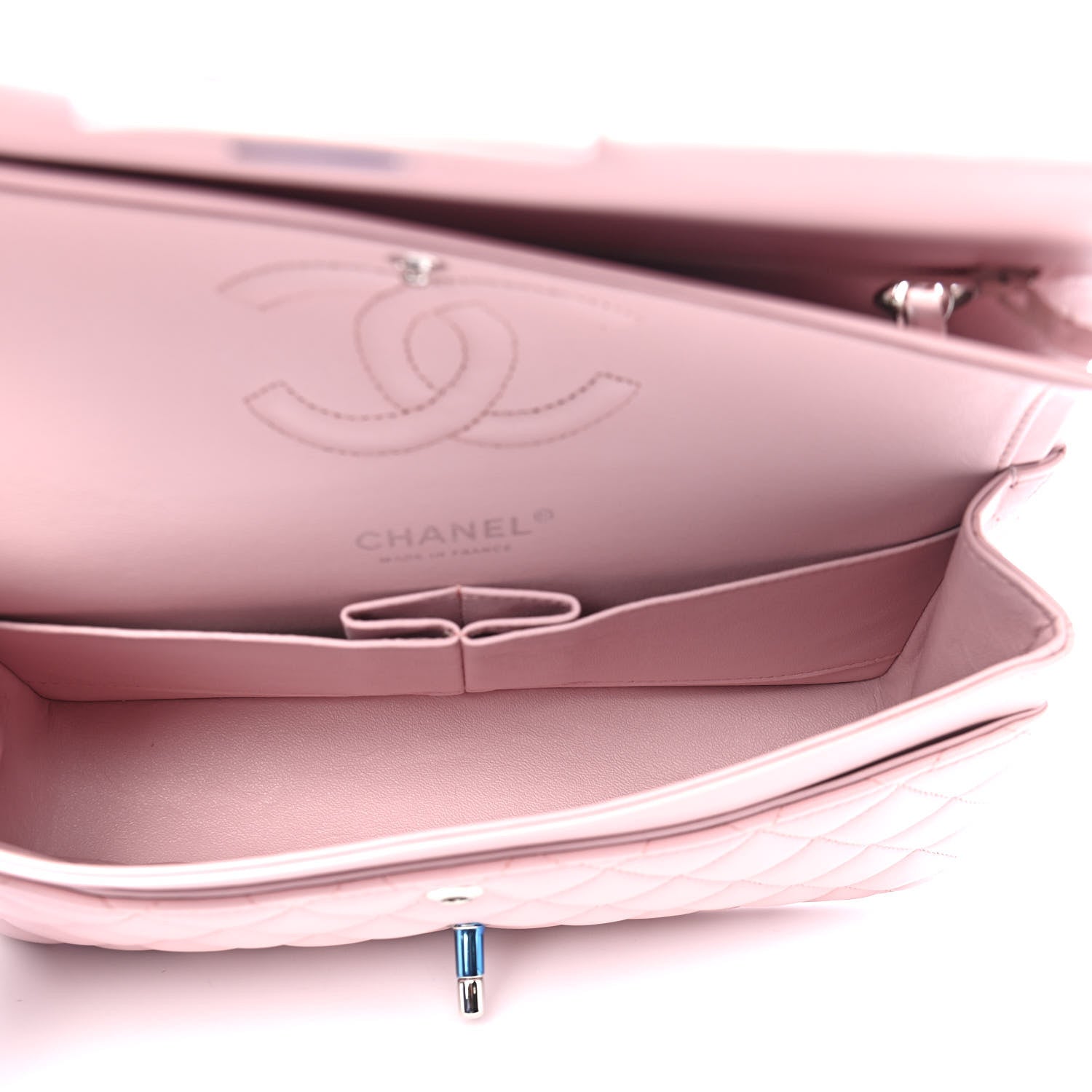 Chanel Lambskin Quilted Medium Double Flap Light Pink 5 of 9