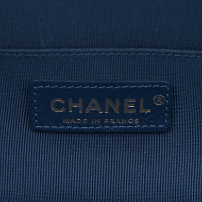 Chanel Calfskin Stitched Vanity Case White Blue 6 of 11