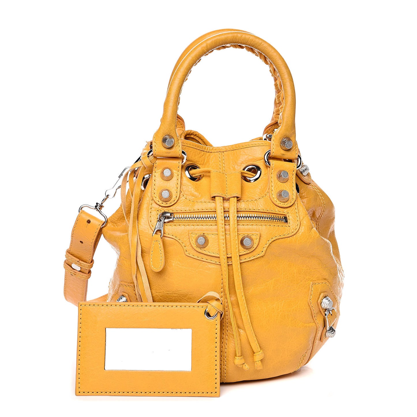 Agneau Giant 12 Silver Hardware Mini Pompon Mangue