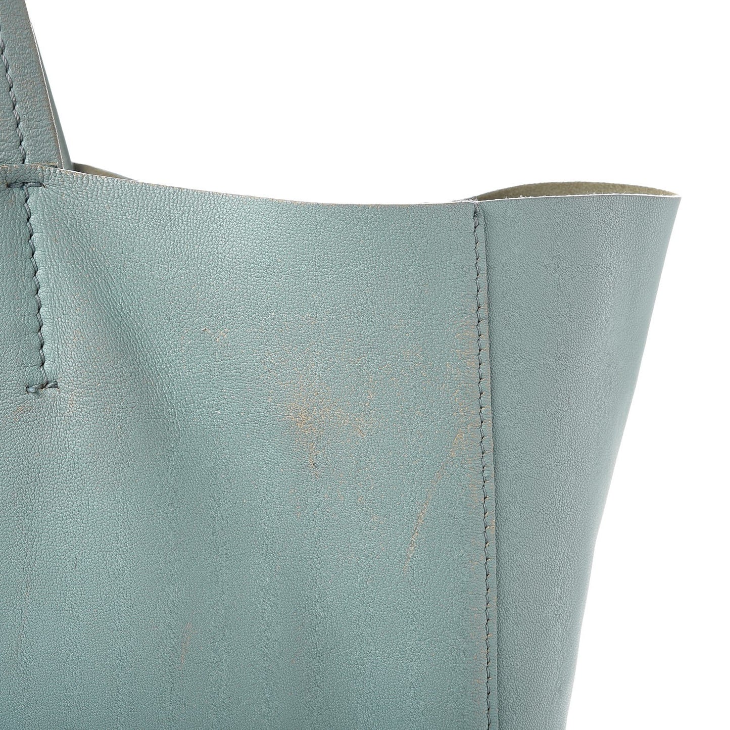 Lambskin Vertical Bi-Cabas Blue Black