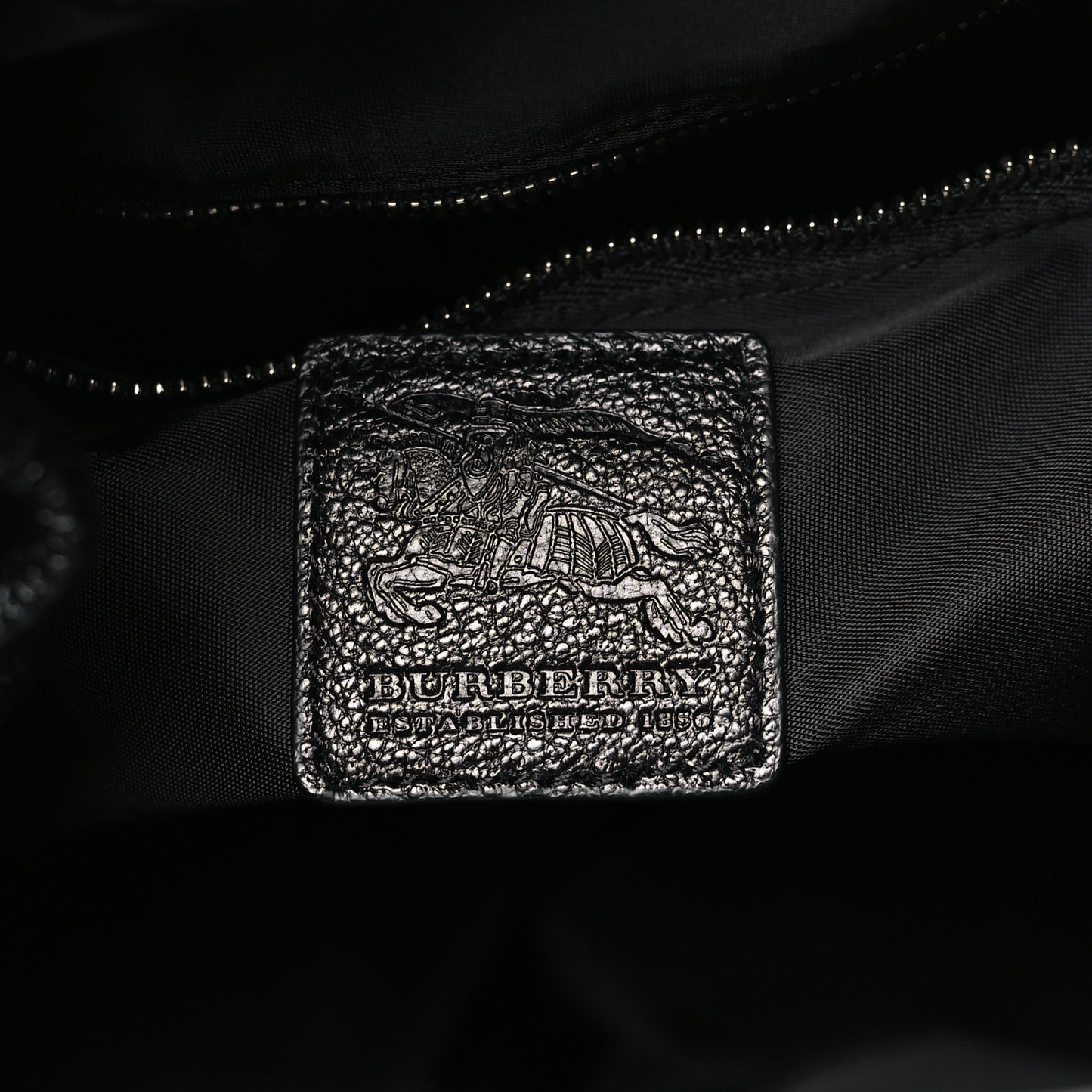 Nylon Tonal Check Drawstring Tote Black